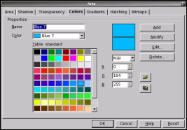 Colors tab